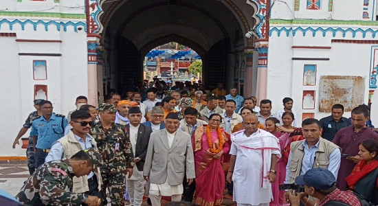 राष्ट्रपति पौडेलले जानकी मन्दिरमा गरे पूजा